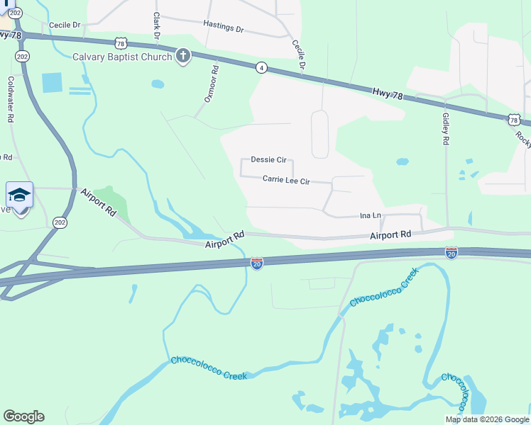 map of restaurants, bars, coffee shops, grocery stores, and more near 550 Ina Lane in Oxford