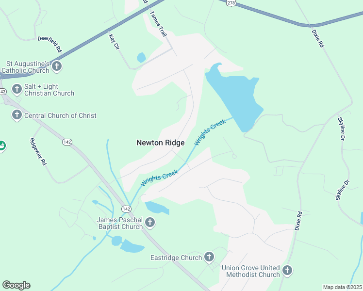 map of restaurants, bars, coffee shops, grocery stores, and more near 150 Newton Ridge Drive in Covington