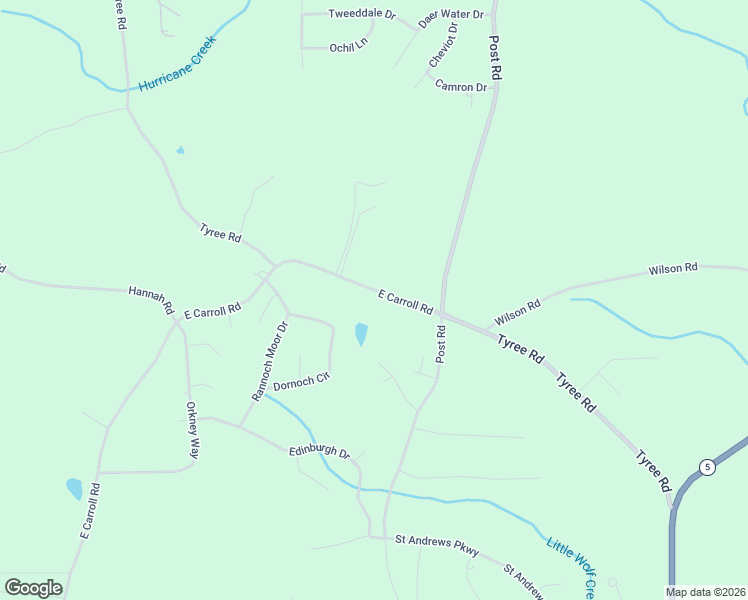 map of restaurants, bars, coffee shops, grocery stores, and more near 8889 East Carroll Road in Douglas County