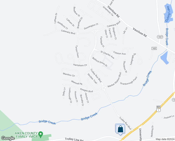 map of restaurants, bars, coffee shops, grocery stores, and more near 3010 Gobbler Court in Aiken