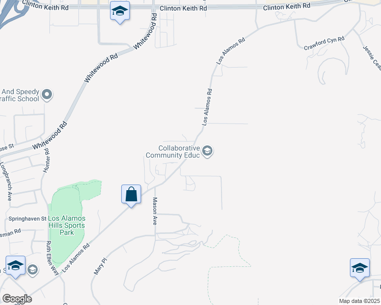 map of restaurants, bars, coffee shops, grocery stores, and more near Los Alamos Road in Murrieta
