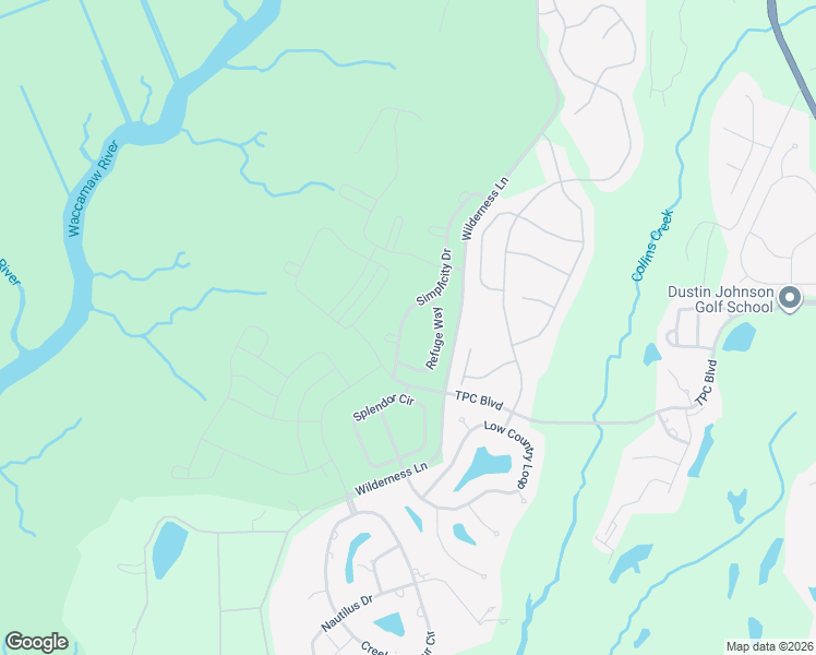 map of restaurants, bars, coffee shops, grocery stores, and more near 326 Simplicity Drive in Murrells Inlet