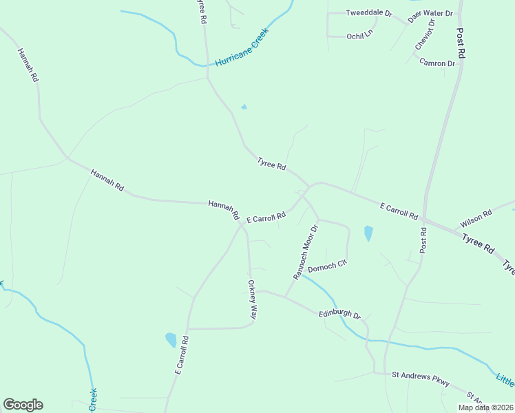 map of restaurants, bars, coffee shops, grocery stores, and more near 9126 East Carroll Road in Douglas County