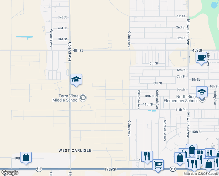 map of restaurants, bars, coffee shops, grocery stores, and more near 6832 Quincy Avenue in Lubbock