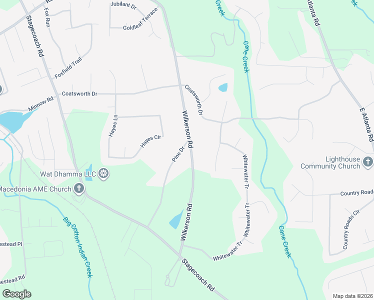 map of restaurants, bars, coffee shops, grocery stores, and more near 230 Pine Drive in Stockbridge