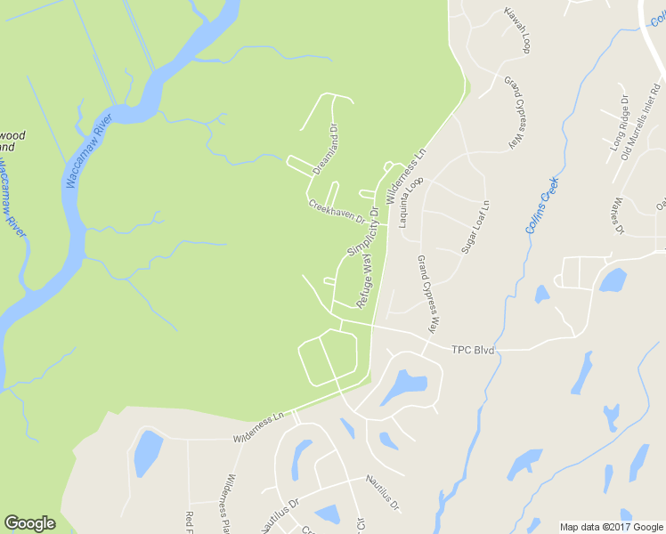 map of restaurants, bars, coffee shops, grocery stores, and more near 326 Simplicity Drive in Murrells Inlet