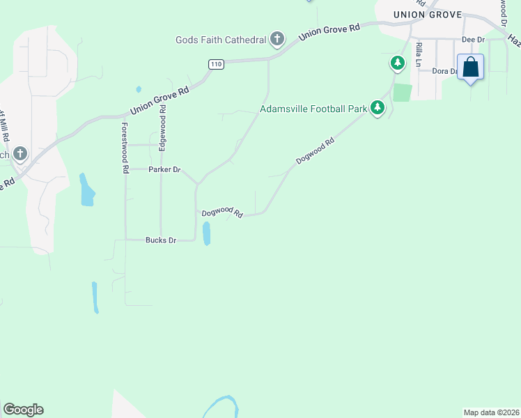 map of restaurants, bars, coffee shops, grocery stores, and more near 5102 Wilson Cir in Adamsville