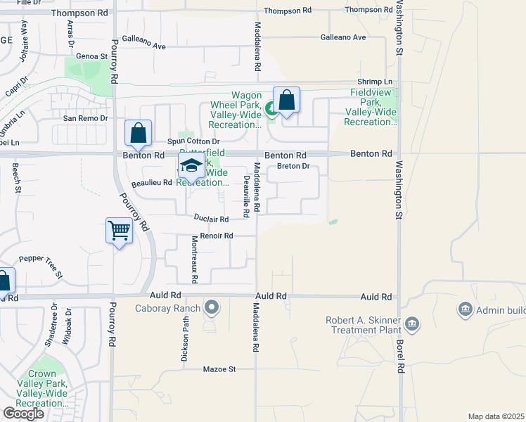 map of restaurants, bars, coffee shops, grocery stores, and more near 32506 Caden Court in Winchester