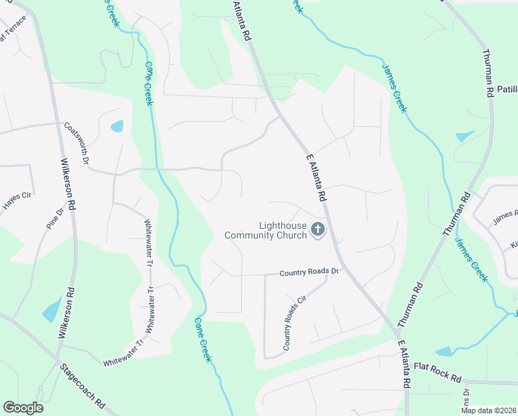 map of restaurants, bars, coffee shops, grocery stores, and more near 131 Great Oaks Branch in Stockbridge