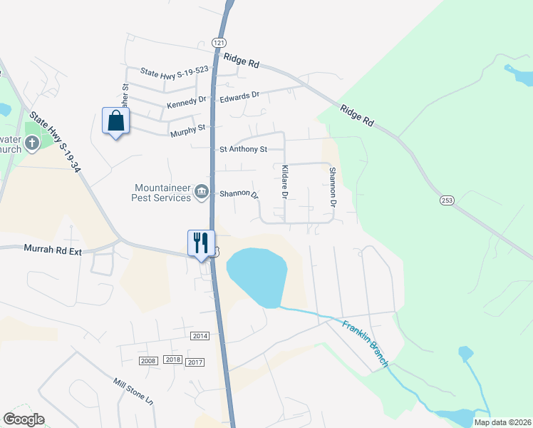 map of restaurants, bars, coffee shops, grocery stores, and more near 1309 Shannon Drive in North Augusta