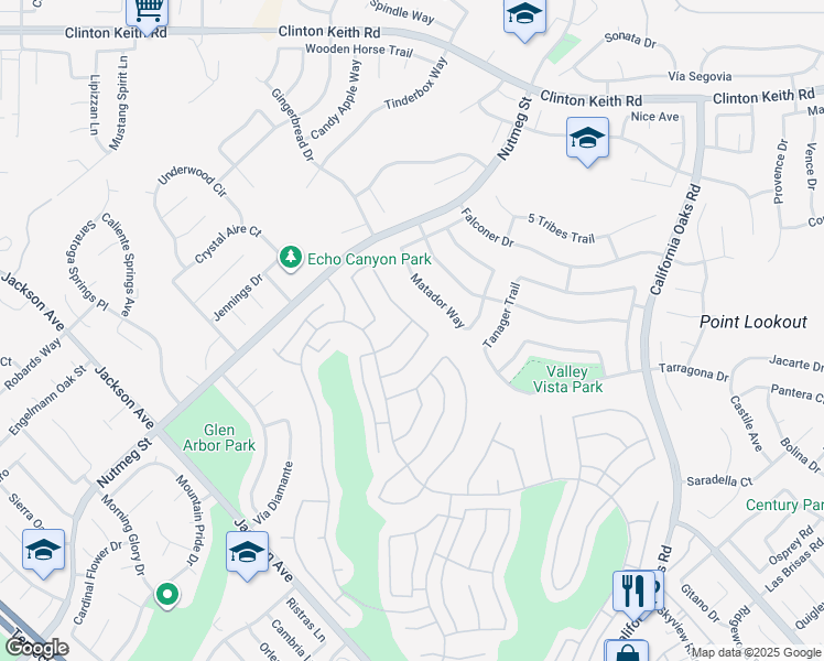 map of restaurants, bars, coffee shops, grocery stores, and more near 40226 Vía Ambiente in Murrieta
