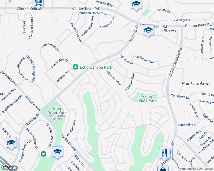 map of restaurants, bars, coffee shops, grocery stores, and more near 40226 Vía Ambiente in Murrieta