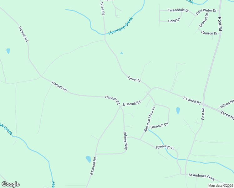 map of restaurants, bars, coffee shops, grocery stores, and more near 7980 Hannah Road in Douglas County