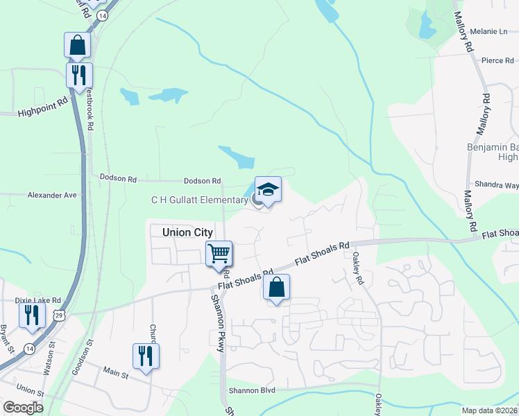 map of restaurants, bars, coffee shops, grocery stores, and more near 4657 Tartan Court in Union City