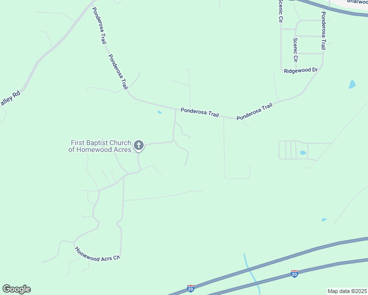 map of restaurants, bars, coffee shops, grocery stores, and more near 25 King Drive in Eastaboga