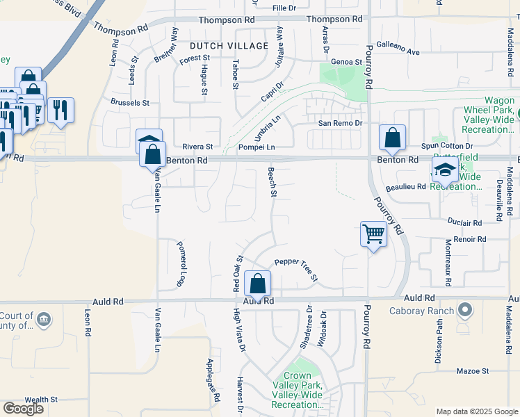 map of restaurants, bars, coffee shops, grocery stores, and more near 36634 Sauterne Street in Winchester
