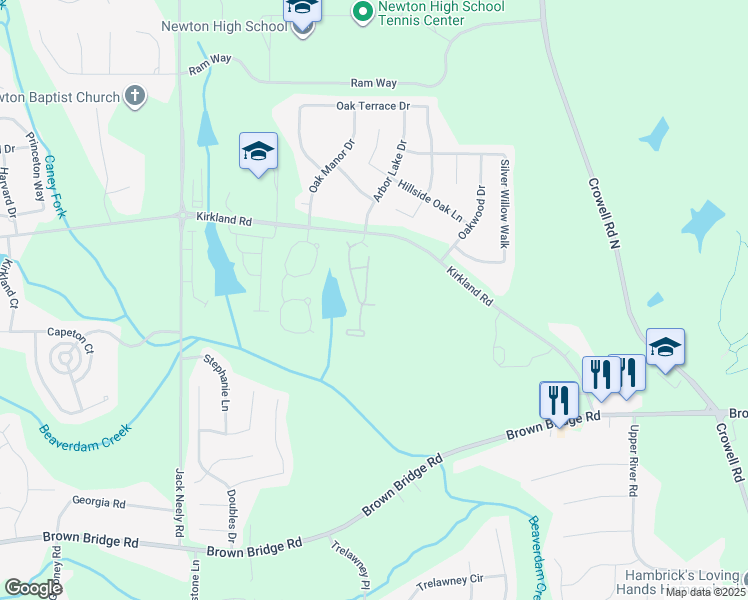 map of restaurants, bars, coffee shops, grocery stores, and more near 431 Kirkland Road in Covington