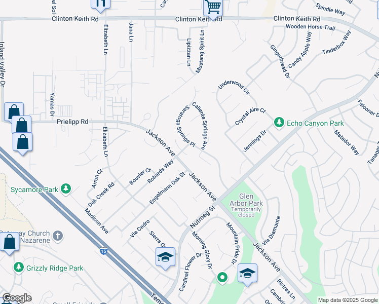 map of restaurants, bars, coffee shops, grocery stores, and more near 23580 BRIGIN Place in Murrieta