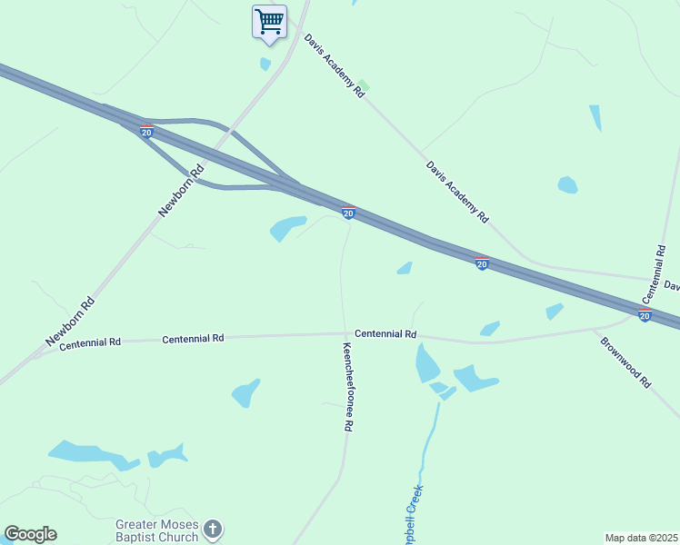 map of restaurants, bars, coffee shops, grocery stores, and more near Cajun Lane in Morgan County