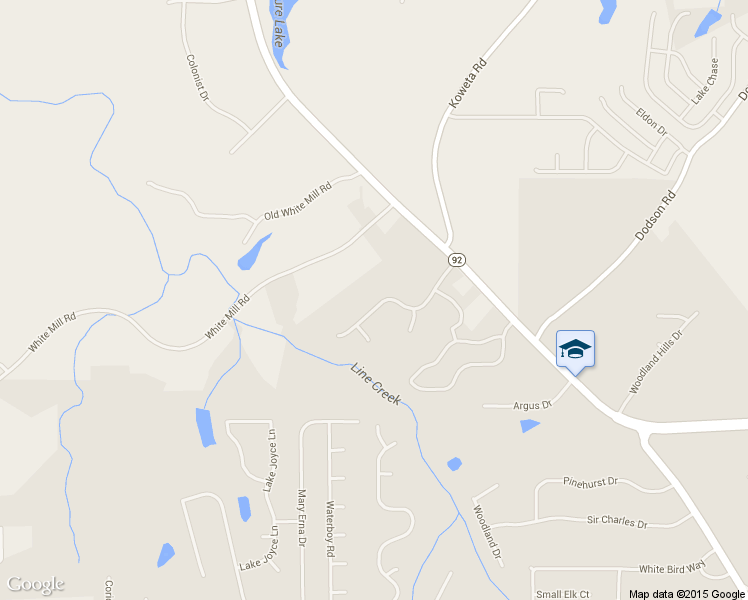 map of restaurants, bars, coffee shops, grocery stores, and more near 137 Park Way Drive in Fairburn