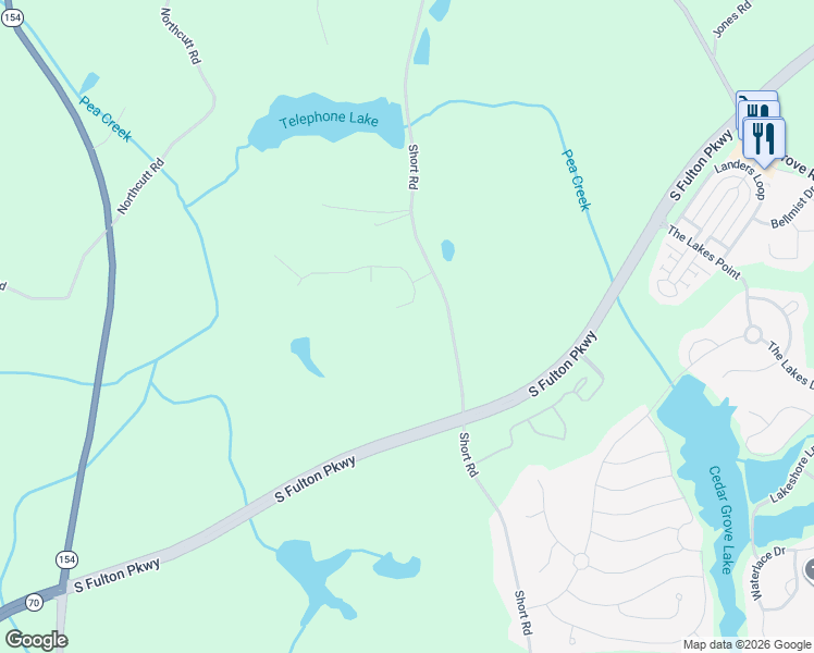 map of restaurants, bars, coffee shops, grocery stores, and more near 6235 Short Road in Fairburn