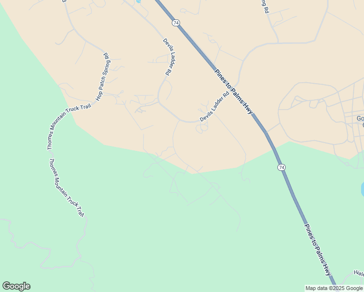 map of restaurants, bars, coffee shops, grocery stores, and more near Goldshot Creek Road in Riverside County