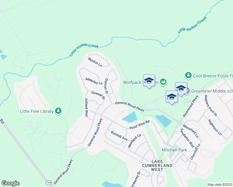 map of restaurants, bars, coffee shops, grocery stores, and more near 306 Buxton Lane in Evans