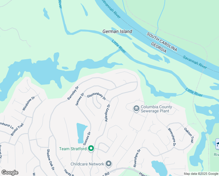 map of restaurants, bars, coffee shops, grocery stores, and more near 4987 Sussex Drive in Evans