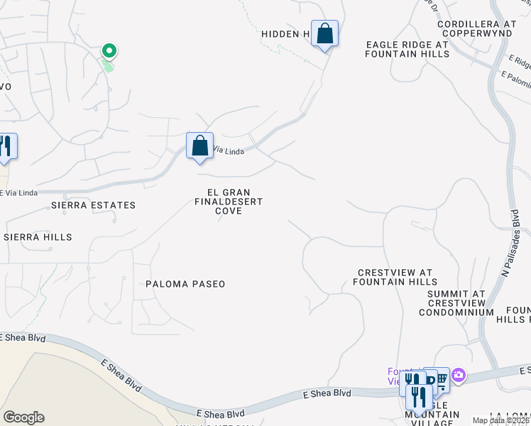 map of restaurants, bars, coffee shops, grocery stores, and more near 14353 East Desert Cove Avenue in Scottsdale