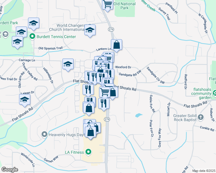 map of restaurants, bars, coffee shops, grocery stores, and more near in 