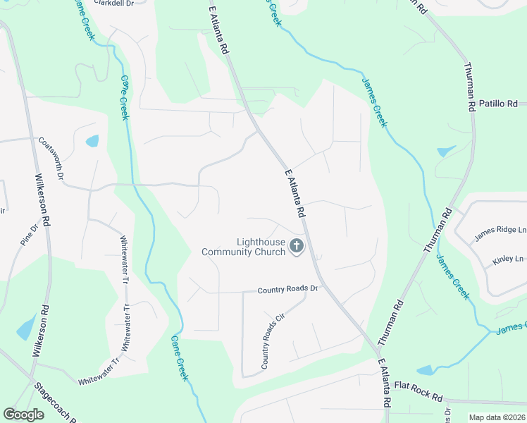 map of restaurants, bars, coffee shops, grocery stores, and more near 120 Great Oaks Branch in Stockbridge
