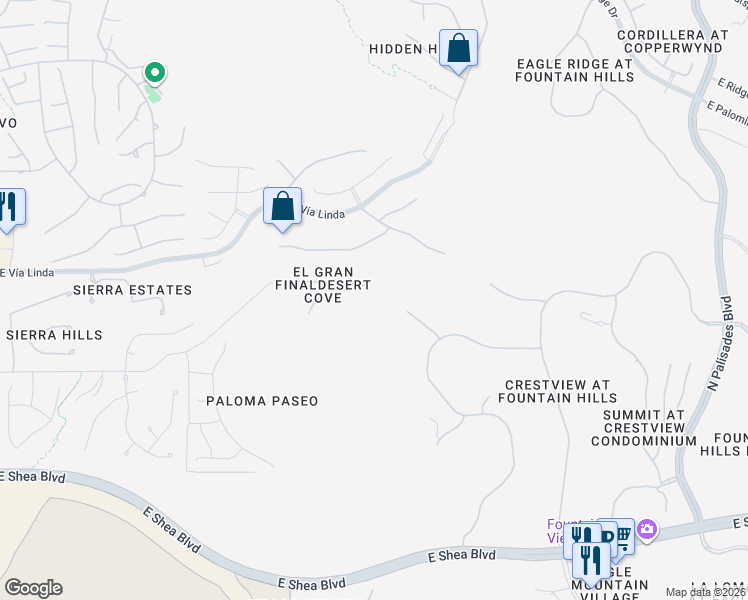 map of restaurants, bars, coffee shops, grocery stores, and more near 14353 East Desert Cove Avenue in Scottsdale