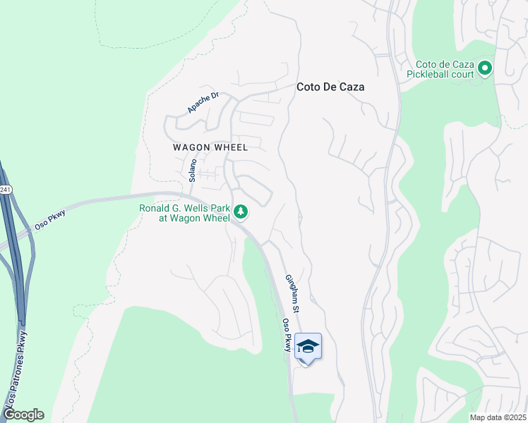 map of restaurants, bars, coffee shops, grocery stores, and more near 53 Clementine Street in Trabuco Canyon