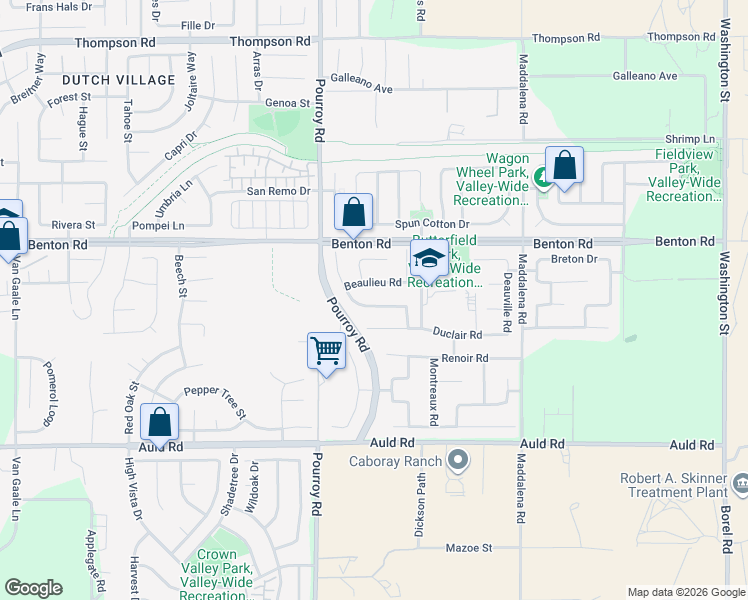 map of restaurants, bars, coffee shops, grocery stores, and more near 36616 Chantecler Road in Winchester