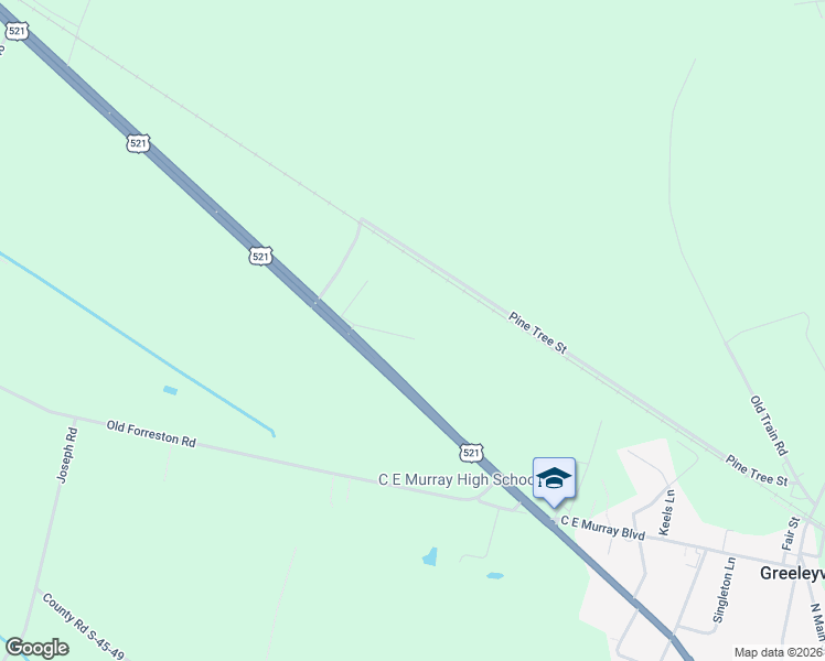 map of restaurants, bars, coffee shops, grocery stores, and more near 12 Fraternal Drive in Greeleyville