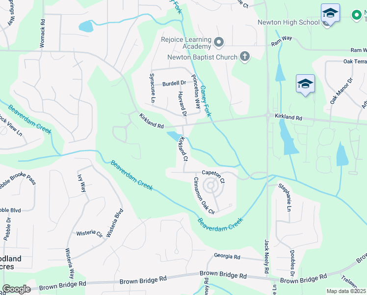 map of restaurants, bars, coffee shops, grocery stores, and more near 45 Kirkland Court in Covington