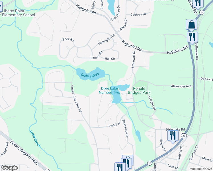 map of restaurants, bars, coffee shops, grocery stores, and more near 5520 Lakeside Drive in Union City