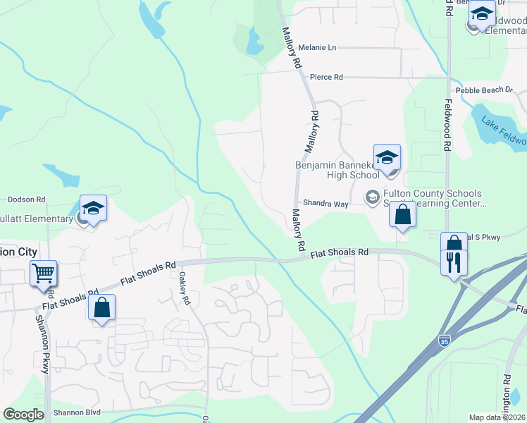 map of restaurants, bars, coffee shops, grocery stores, and more near 645 Dot Drive in Atlanta
