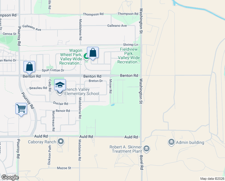 map of restaurants, bars, coffee shops, grocery stores, and more near 36570 Fontaine Street in Winchester