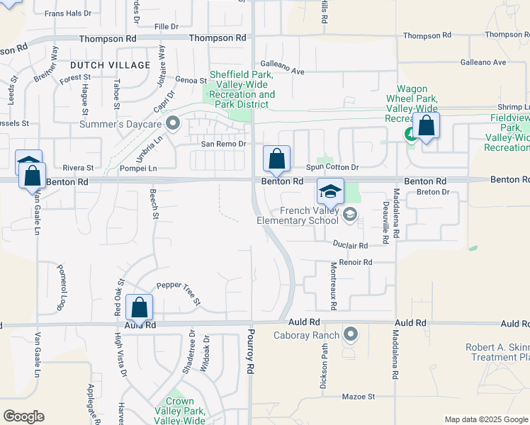 map of restaurants, bars, coffee shops, grocery stores, and more near 36553 Chantecler Road in Winchester