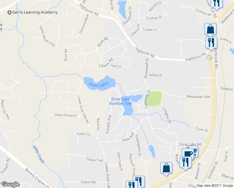 map of restaurants, bars, coffee shops, grocery stores, and more near 5510 Lakeside Drive in Union City