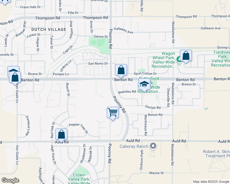 map of restaurants, bars, coffee shops, grocery stores, and more near 36547 Chantecler Road in Winchester