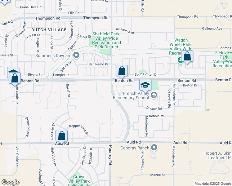 map of restaurants, bars, coffee shops, grocery stores, and more near 36547 Chantecler Road in Winchester