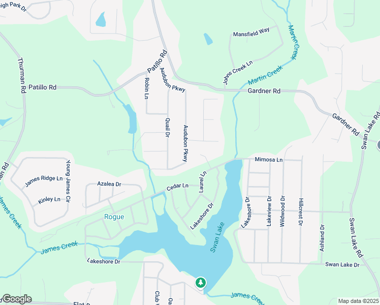 map of restaurants, bars, coffee shops, grocery stores, and more near 143 Audubon Parkway in Stockbridge