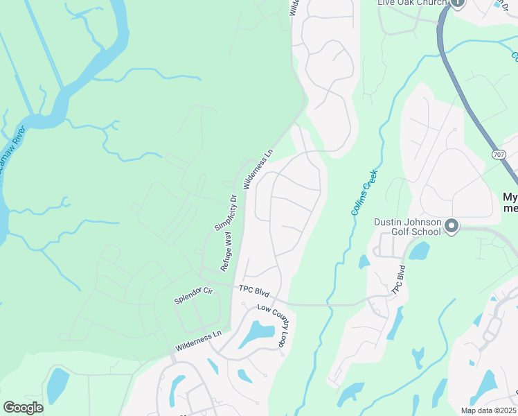 map of restaurants, bars, coffee shops, grocery stores, and more near 838 Laquinta Loop in Murrells Inlet