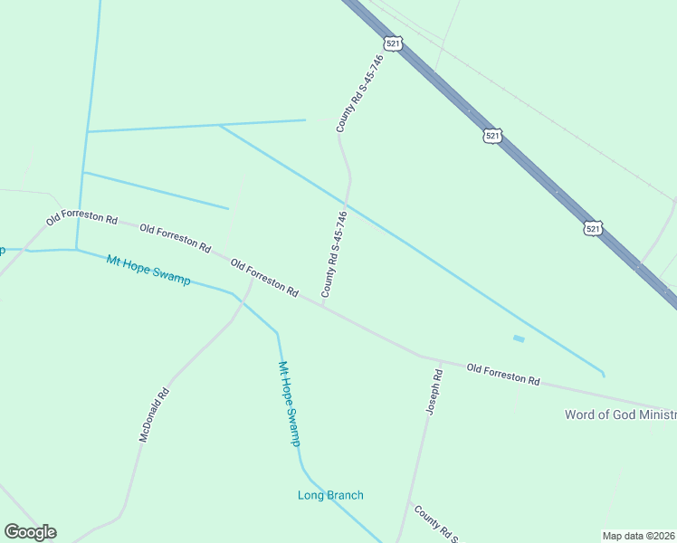map of restaurants, bars, coffee shops, grocery stores, and more near 44 County Road S-45-746 in Greeleyville