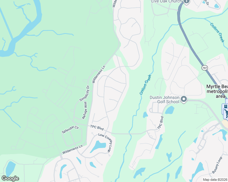 map of restaurants, bars, coffee shops, grocery stores, and more near 426 Valhalla Lane in Murrells Inlet
