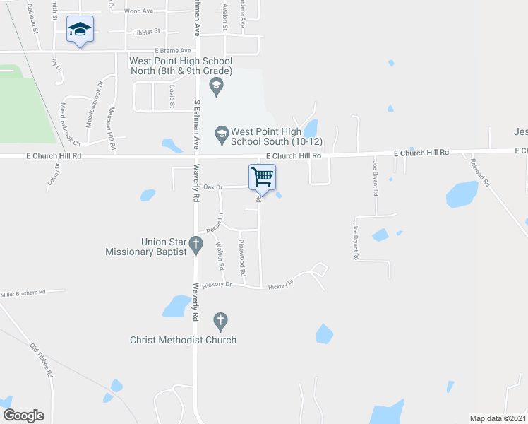 map of restaurants, bars, coffee shops, grocery stores, and more near 264 Mapleview Road in West Point