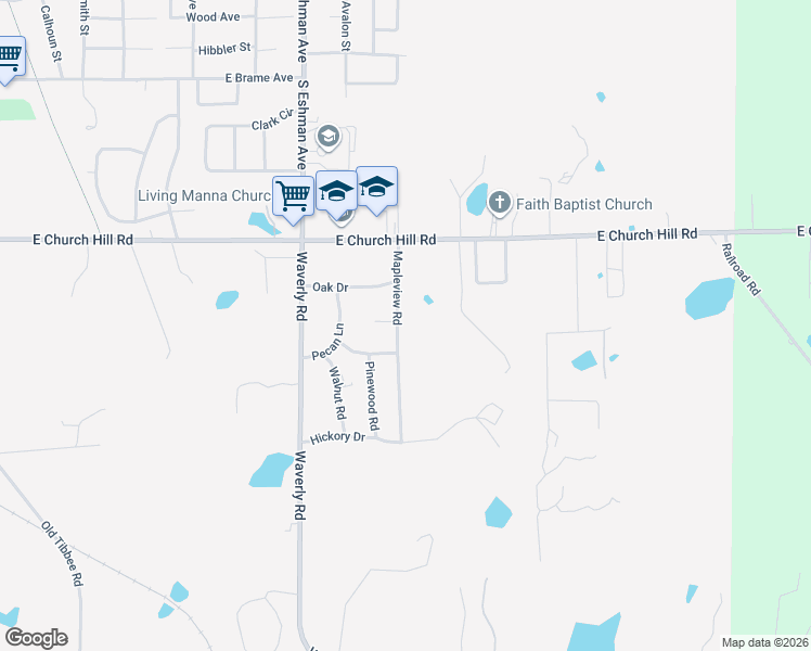 map of restaurants, bars, coffee shops, grocery stores, and more near 264 Mapleview Road in West Point