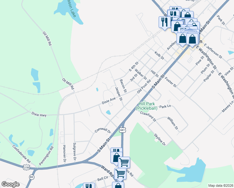 map of restaurants, bars, coffee shops, grocery stores, and more near 779 Dixie Avenue in Madison